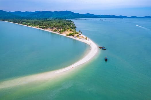 Aerial view of Laem Haad Beach in koh yao yai, Phang Nga, Thailand, south east asia