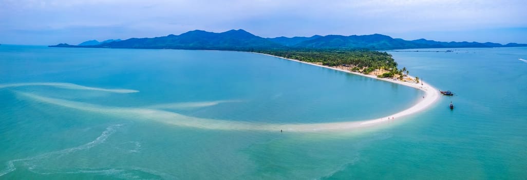 Aerial view of Laem Haad Beach in koh yao yai, Phang Nga, Thailand, south east asia