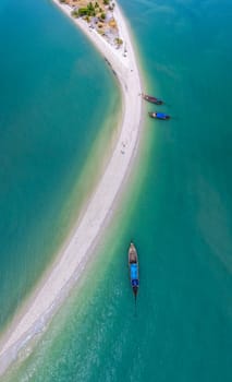 Aerial view of Laem Haad Beach in koh yao yai, Phang Nga, Thailand, south east asia