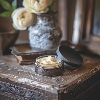 Face cream moisturiser, skincare and bodycare product, spa and organic beauty cosmetics for natural skin care routine idea