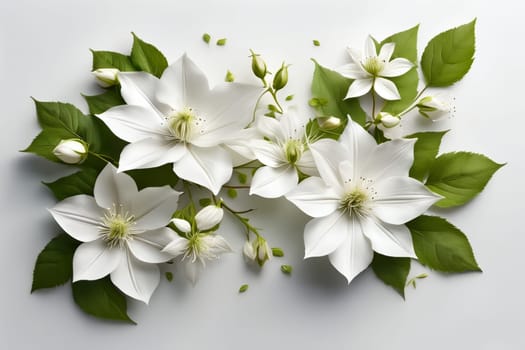 beautiful abstract background with bright flowers. AI generated image.