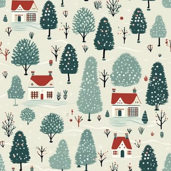 Seamless pattern, tileable Christmas holiday country dots print, English countryside cottage for wallpaper, wrapping paper, scrapbook, fabric and product design inspiration