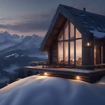 Alpine Escapes: Rustic Mountain Houses in a Snowy Wilderness