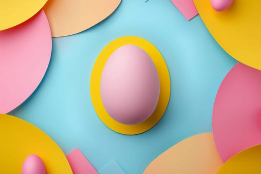 Easter eggs festival, pastel background colors charming, adorable, shiny,3D illustration concepts