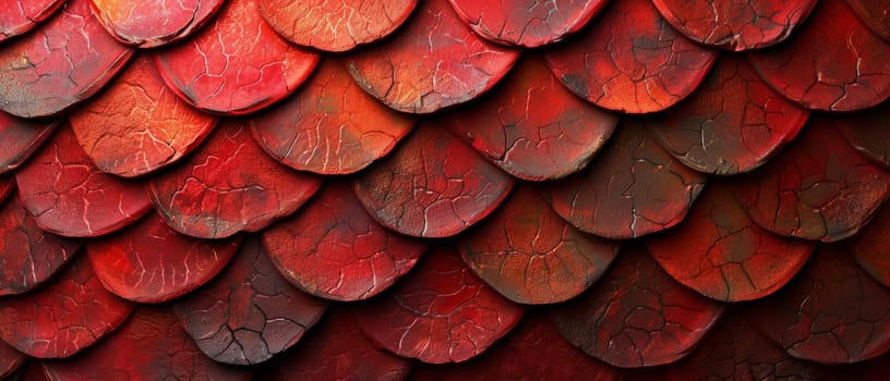 Vivid red snake skin texture with detailed scale patterns