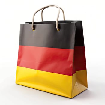 GERMANY Flag Shopping Bag on White Background for Shopping and Trade.