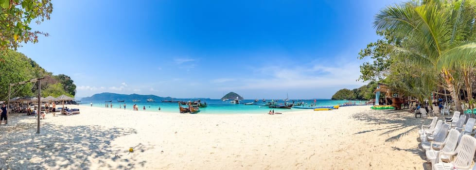 Aerial view of Coral island or Koh hey in Phuket, Thailand, south east asia