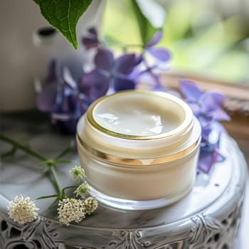 Face cream moisturiser, skincare and bodycare product, spa and organic beauty cosmetics for natural skin care routine idea