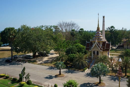 Image of beautiful oriental pavilion in garden. Thailand