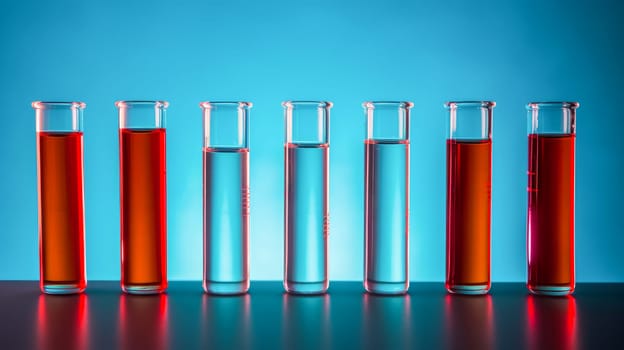 Medical test tubes with liquid and tests, research. Medicine, treatment in a medical institution, healthy lifestyle, medical life insurance, pharmacies, pharmacy, treatment in a clinic.