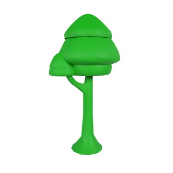 Tree isolated on white background. High quality 3d illustration