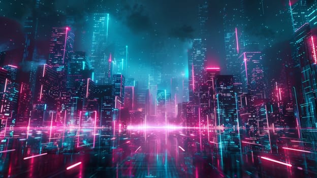 Abstract futuristic city background.