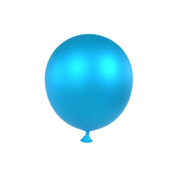 Blue Balloon isolated on white background. High quality 3d illustration