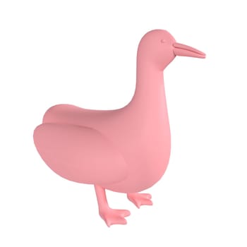 Duck isolated on white background. High quality 3d illustration