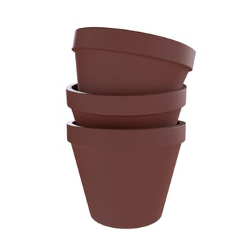 Brown Pot isolated on white background. High quality 3d illustration