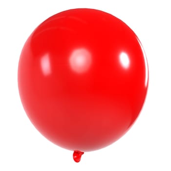 Red Balloon isolated on white background. High quality 3d illustration