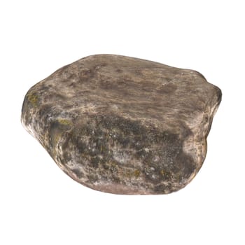 Rock isolated on white background. High quality 3d illustration