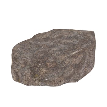 Rock isolated on white background. High quality 3d illustration