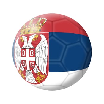 A Serbia soccer ball football illustration isolated on white with clipping path 3d illustration