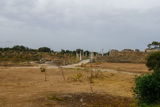 abandoned excavations in an ancient ruined city, Cyprus. bad attitude towards historical monuments 2