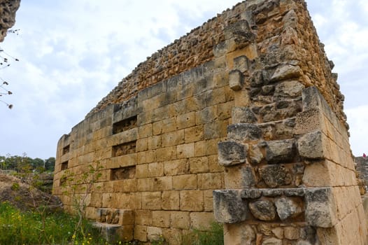 amphitheater in an ancient ruined city, reconstruction, restoration 13