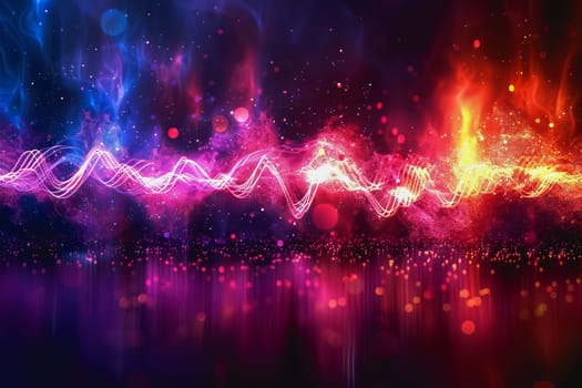 digital matrix data waveform on music dynamic wave abstract concept