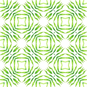 Summer exotic seamless border. Green creative boho chic summer design. Exotic seamless pattern. Textile ready sightly print, swimwear fabric, wallpaper, wrapping.