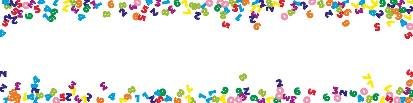 Scattered letters of latin alphabet. Colorful childish floating characters of English language. Foreign languages study concept. Back to school banner .