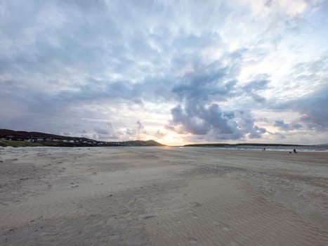 Beautiful sunset at Portnoo Narin beach in County Donegal - Ireland.