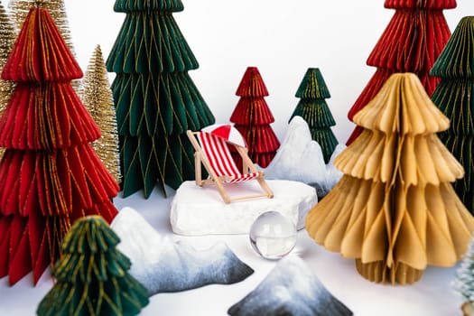 Christmas-themed desktop photo zone on a white background