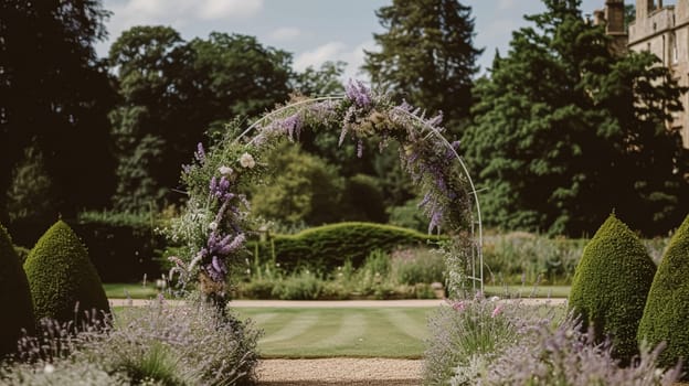 Wedding decor with lavender theme, floral decoration design and beautiful decor setting arrangement idea