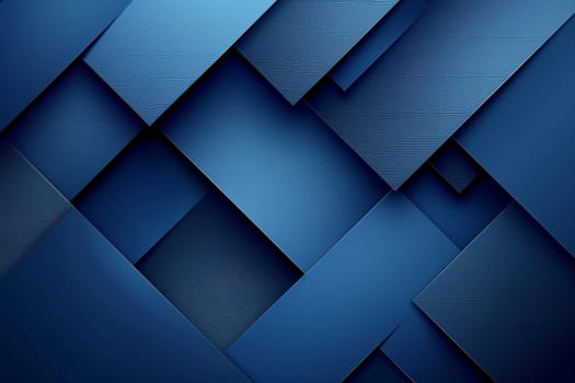 A blue background with squares of different sizes. The squares are all blue and are arranged in a way that creates a sense of depth and texture. The image has a modern and artistic feel to it