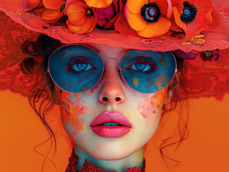 Fashion illustration showcasing avant-garde designs, beautiful royalty-free paintings in vibrant hues.