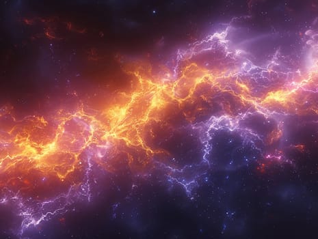 Electricity-themed abstract digital art, showcasing vibrant lightning strikes and energy flows.