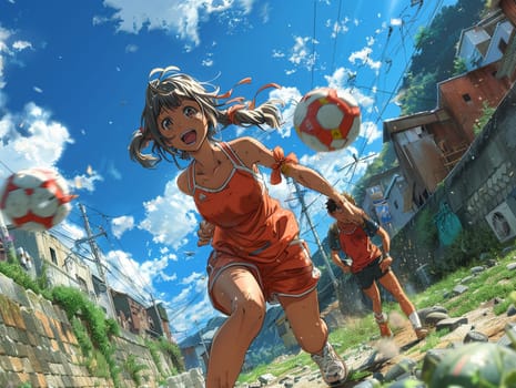 Sport-themed anime characters, showcasing dynamic poses and competitive spirit.