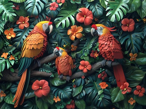 Animal kingdom depicted in a vivid 3D style, showcasing the diversity of wildlife in their natural habitats.