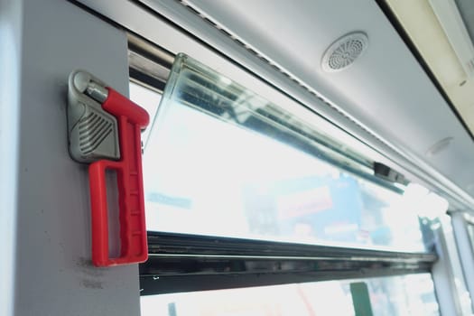 Safety Hammer in a bus and Glass breakage