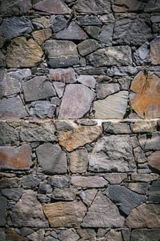 Stone wall texture background - grey stone with different sized stones 3