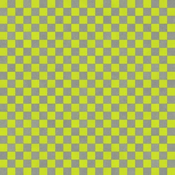 Gray-yellow background of a checkerboard pattern for a close-up design element