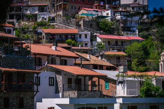 view of a mountain village in Cyprus