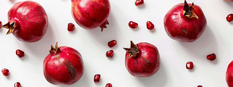 woven pomegranate isolated on white background, food Generative AI,