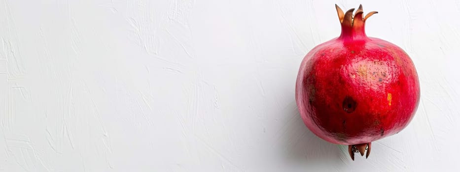 woven pomegranate isolated on white background, food Generative AI,