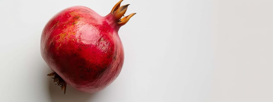 woven pomegranate isolated on white background, food Generative AI,