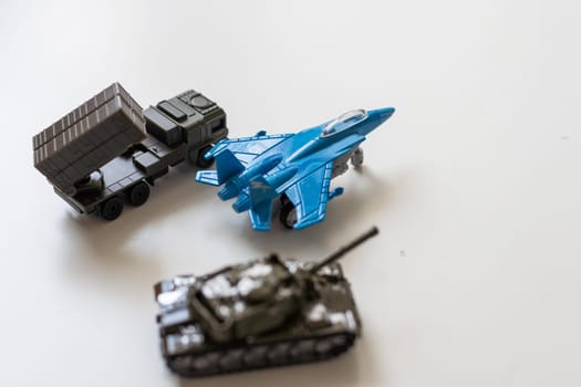 Models for assembly. Assembled scale models of military equipment, KIT models. High quality photo