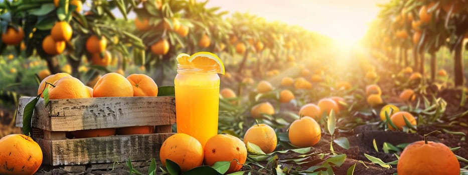 fresh orange juice in a glass, drink Generative AI,