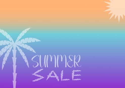 illustrative background for a summer sale, with warm colors.