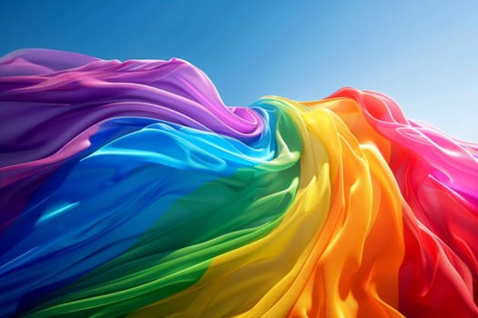 LGBT Pride rainbow colorful background , celebrating LGBTQ festival . AI generative.