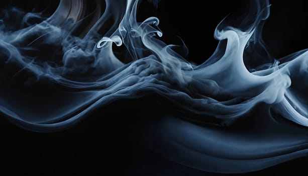 Black wave of smoke. Abstraction. Generative AI. Generative AI High quality photo