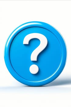 A blue and white question mark. The blue and white color scheme gives the impression of a clear and simple question. Generative AI