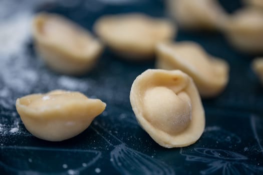 close-up dumplings for advertising delicious food.